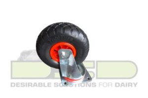 Zwenkwiel massief rubberband 245mm/ 125kg