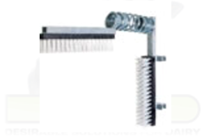 Borstelgarnituur met veer compleet aan 2.5''